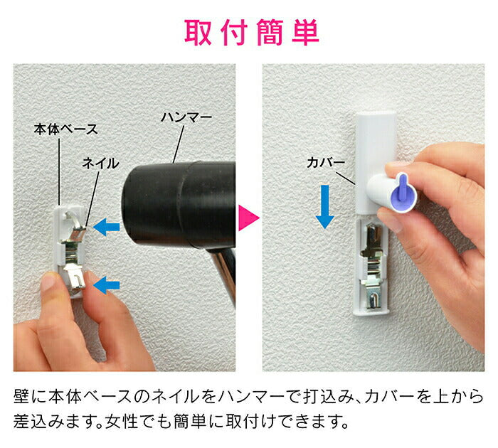 【メール便対応】カクダイ　GAONA これエエやん 石膏ボード用フック（ブルー）　【品番：GA-ME004】