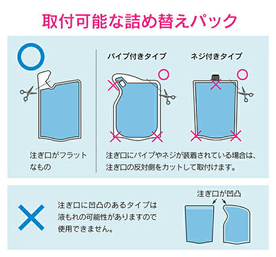 カクダイ　GAONA これエエやん つめかえパックそのままポンプ（オレンジ）　【品番：GA-FP012】