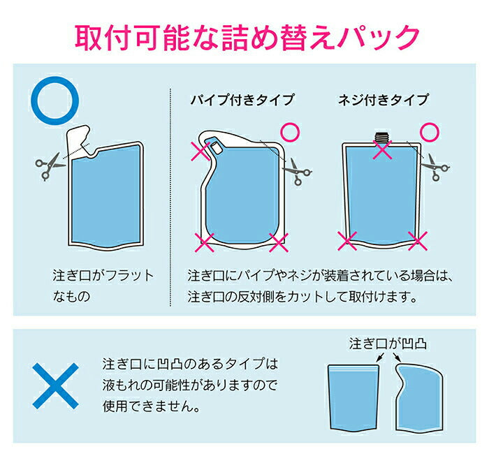 カクダイ　GAONA これエエやん つめかえパックそのままポンプ３色セット　【品番：GA-FP013】○