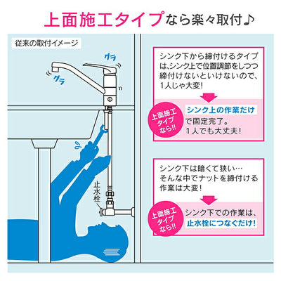 カクダイ　GAONA これエエやん ワンホールシングルレバー混合栓（分水孔付）　【品番：GA-BF001】