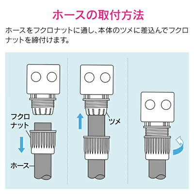 カクダイ　GAONA　これエエやん ホーセンド付き散水ホース2ｍ（ブラウン）　【品番：GA-QD032】