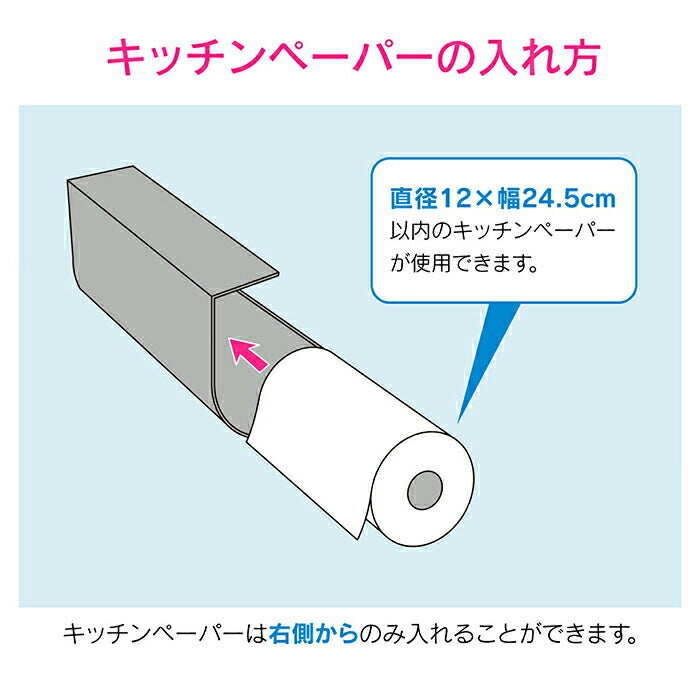 カクダイ　GAONA　これエエやん キッチンペーパーハンガー（ホワイト）　【品番：GA-PF020】