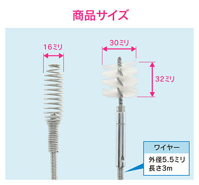 カクダイ　GAONA　これカモ ブラシつきパイプクリーナー（3ｍ）　【品番：GA-KK011】