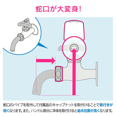 カクダイ　GAONA　これカモ 洗濯機用水栓上部（ストッパーつき）　【品番：GA-LA010】