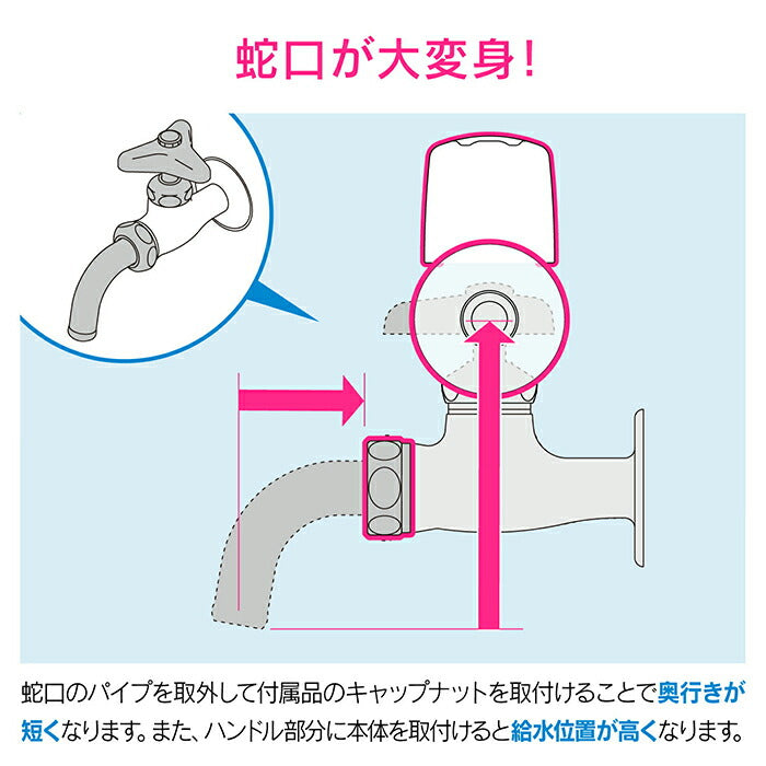 カクダイ　GAONA　これカモ 洗濯機用水栓上部（ストッパーつき）　【品番：GA-LA010】