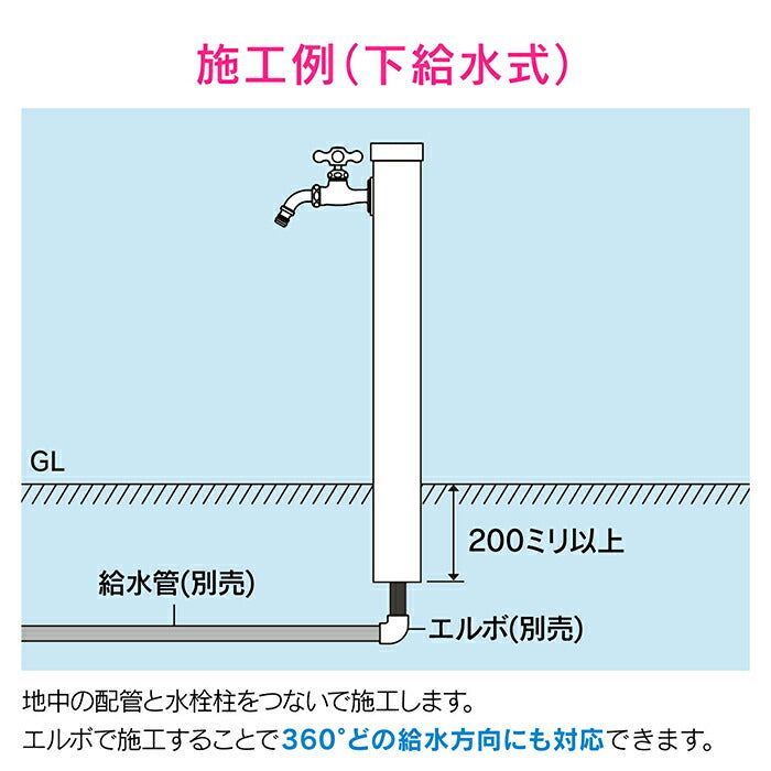 カクダイ　GAONA　これエエやん ステンレス水栓柱60角　【品番：GA-RG012】