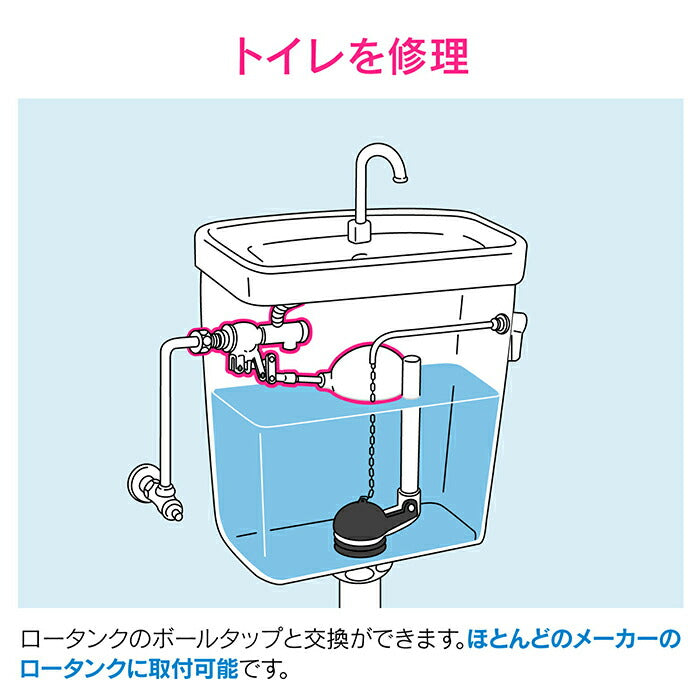 カクダイ　GAONA　これエエやん 万能ロータンクボールタップ　【品番：GA-NG008】