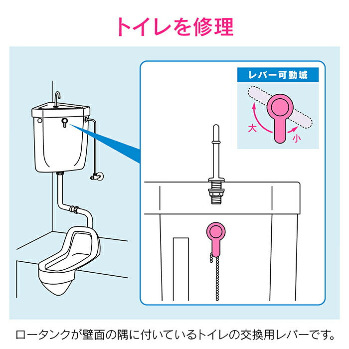 カクダイ　GAONA　これエエやん ロータンクレバー（クローム）　【品番：GA-NG015】