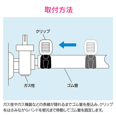 【メール便対応】カクダイ　GAONA　これエエやん クリップガスバンド（１０個）　【品番：GA-PG002】