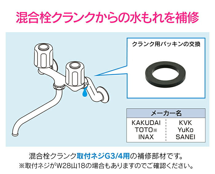 【メール便対応】カクダイ　GAONA　これエエやん クランク用パッキン（２枚入）　　【品番：GA-HG027】