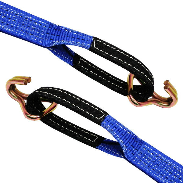 フリーク　FREAK ラッシングベルト青 アイ/Jフック1.5ton 幅50mm×長さ0.5+7m　【品番：75745】