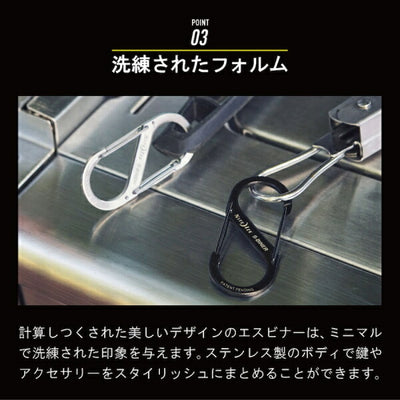 【メール便対応】NITE IZE（ナイトアイズ）　エスビナー #4　ステンレスシルバー　【品番：SB4-03-11】