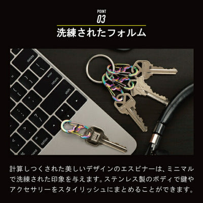 【メール便対応】NITE IZE（ナイトアイズ）　エスビナー マイクロロックスチール　ブラック　【品番：LSBM-01-2R3】