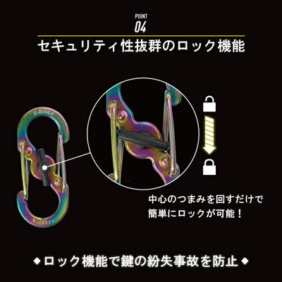 【メール便対応】NITE IZE（ナイトアイズ）　エスビナー マイクロロックスチール　ブラック　【品番：LSBM-01-2R3】