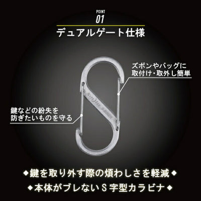 【メール便対応】NITE IZE（ナイトアイズ）　エスビナー スライドロック #3　スペクトラム　【品番：LSB3-07-R3】
