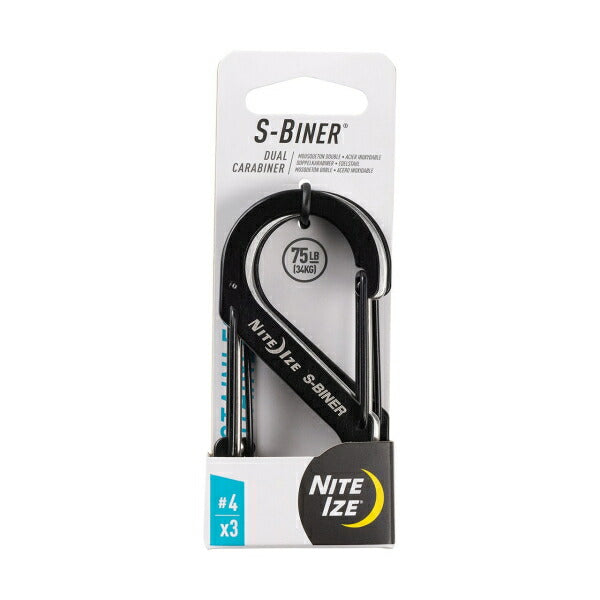 【メール便対応】NITE IZE（ナイトアイズ）　エスビナーステンレス♯4×3個パック　【品番：SB4-A1-3R3】