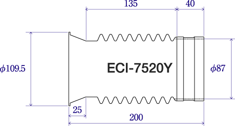 エムツーエム　e-Joint（イージョイント）　排水鋳鉄管（L型）改修工事用　【品番：ECI-7520Y】