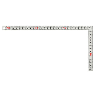 新潟精機　SK　シルバー曲尺 黄龍 30cm 快段目盛 両同目 SDD-30CKD　【品番：4975846662933】