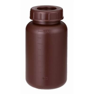 新潟精機　BeHAUS　広口茶色ビン 500ml BWB-500　【品番：4975846685086】