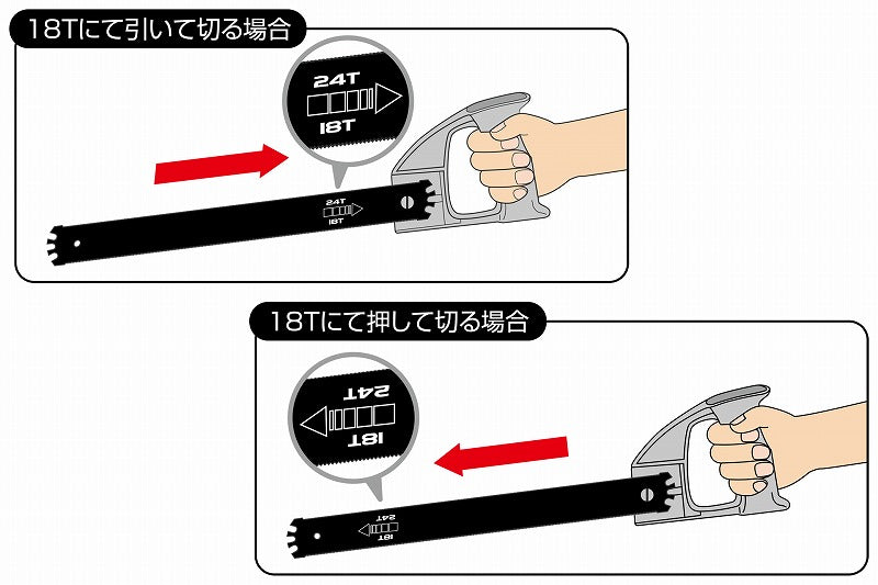 セーブ・インダストリー　しっかり切れるのこぎり 両刃タイプ　【品番：SV-4823】