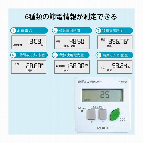 リーベックス　エコチェッカー　【品番：ET30D】