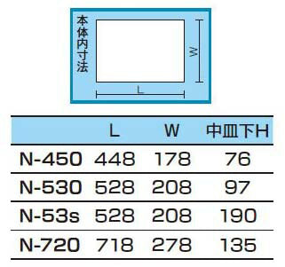 リングスター　N型両開きボックス　ブルー　【品番：N-450】