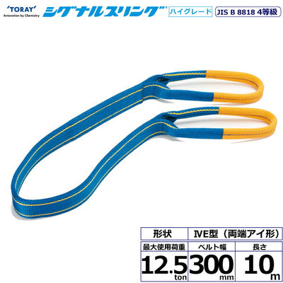 東レインターナショナル　シグナルスリングHG SG4E  両端アイ形 12.5ton 幅300mm 長さ10m　【品番：SG4E 300×10.0】