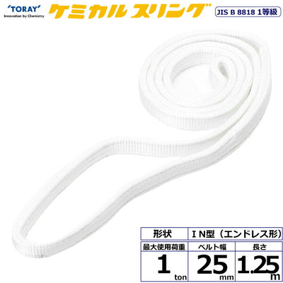 東レインターナショナル　ケミカルスリング C1N エンドレス形 1ton 幅25mm 長さ1.25m　【品番：C1N 25×1.25】