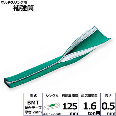 東レインターナショナル　マルチスリング用補強筒BMT エンドレス形用 シングル　【品番：BMT HN 1.6t用 0.5m シングル】