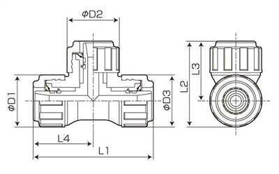 バクマ工業　ワンタッチ継手 ハードロック チーズ（ETP）　【品番：ETP-13】