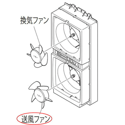 高須産業　ウィンドウ・ツインファン用送風ファン FMT-200SM用 　【品番：B-FAN】●