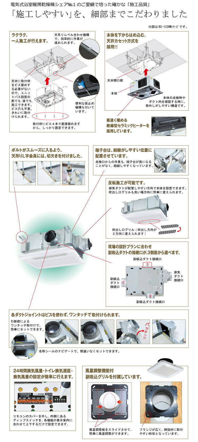 マックス ドライファン 浴室暖房・換気・乾燥機・24時間換気機能（2室換気・100V） BS-132HM 【品番：JB91990】 – 住設プロ 本店