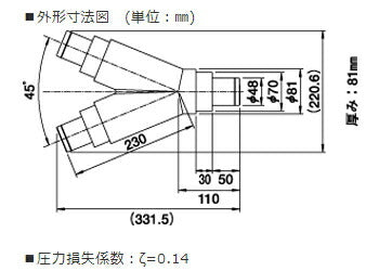 マックス　断熱Y分岐管 ES-TPY-3　【品番：JF90707】