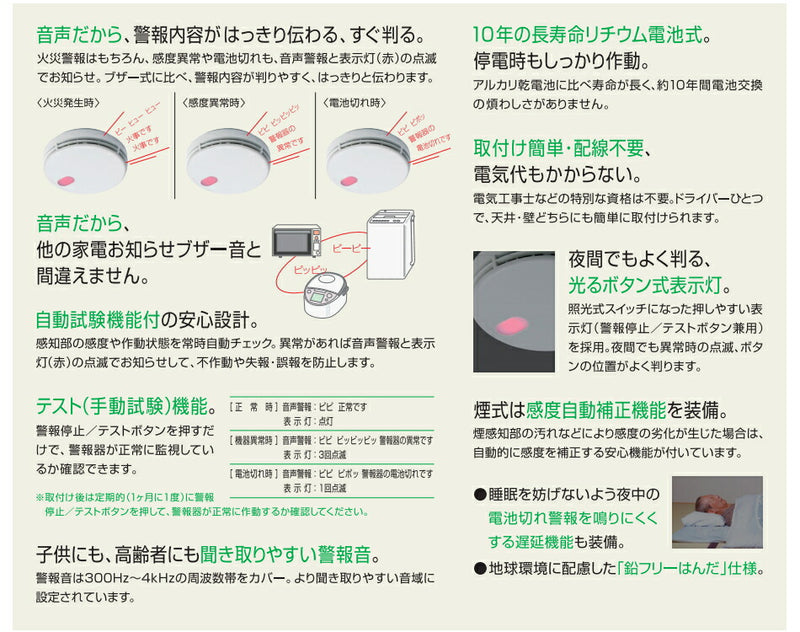 マックス　煙式火災警報器 火無安全　【交換用】音声警報式 リチウム電池10年タイプ 〈国家検定品〉 KK-DS28-10J　ライトブラウン　【品番：JQ90063】