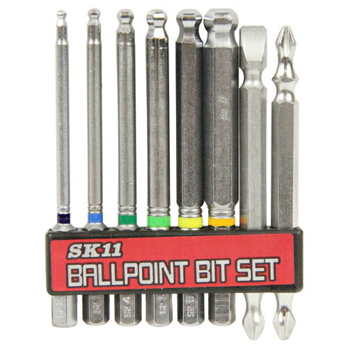 藤原産業　SK11　六角ボールPビットセット BS-21N 8ホンクミ　【品番：4977292314237】