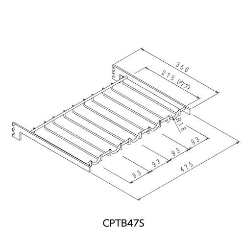 LIXIL（サンウェーブ）　ボトルラック（間口105cm×105cm）　【品番：CPTB47S】●