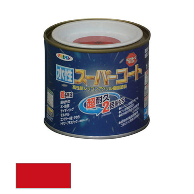 アサヒペン　水性 スーパーコート 赤 1/5L　【品番：4970925412355】