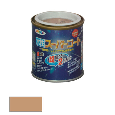 アサヒペン　水性 スーパーコート ソフトオーカー 1/12L　【品番：4970925411365】