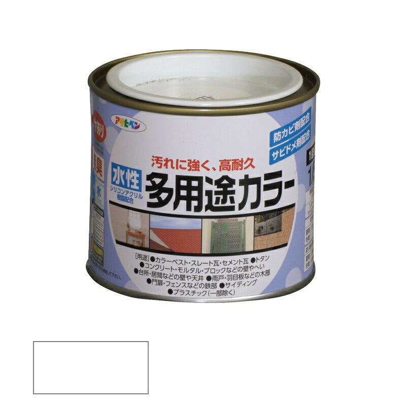 アサヒペン　水性 多用途カラー 1/5L 白　【品番：4970925460219】