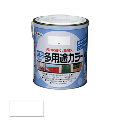 アサヒペン　水性 多用途カラー 1.6L 白　【品番：4970925461315】