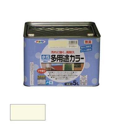 アサヒペン　水性 多用途カラー 5L アイボリー　【品番：4970925461735】