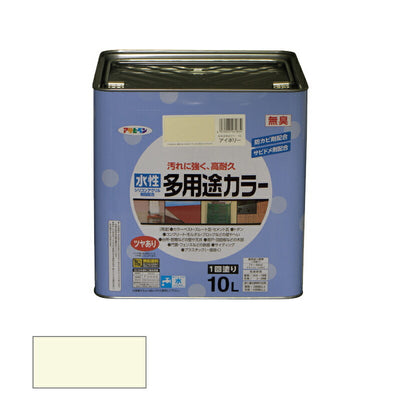 アサヒペン　水性 多用途カラー 10L アイボリー　【品番：4970925461834】