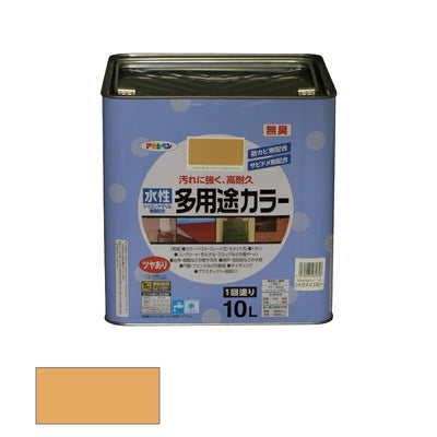 アサヒペン　水性 多用途カラー 10L シトラスイエロー　【品番：4970925461858】