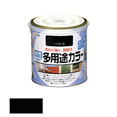 アサヒペン　水性 多用途カラー 0.7L ツヤ消し黒　【品番：4970925460936】