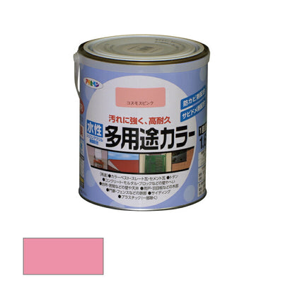 アサヒペン　水性 多用途カラー 1.6L コスモスピンク　【品番：4970925461551】