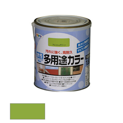 アサヒペン　水性 多用途カラー 1.6L フレッシュグリーン　【品番：4970925461575】