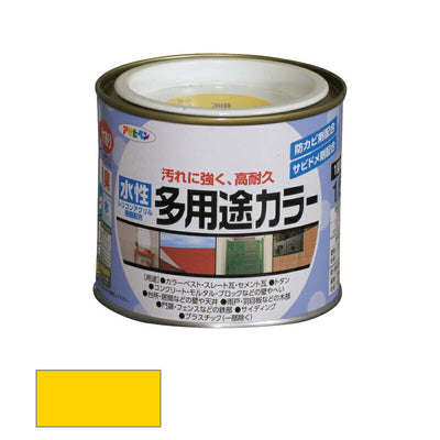 アサヒペン　水性 多用途カラー 1/5L 黄色　【品番：4970925460547】