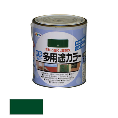 アサヒペン　水性 多用途カラー 1.6L 緑　【品番：4970925461674】