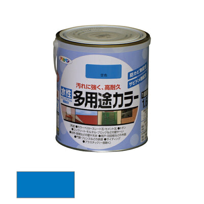 アサヒペン　水性 多用途カラー 1.6L 空色　【品番：4970925461681】