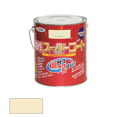 アサヒペン　油性 スーパーコート 1.6L アイボリー　【品番：4970925544056】